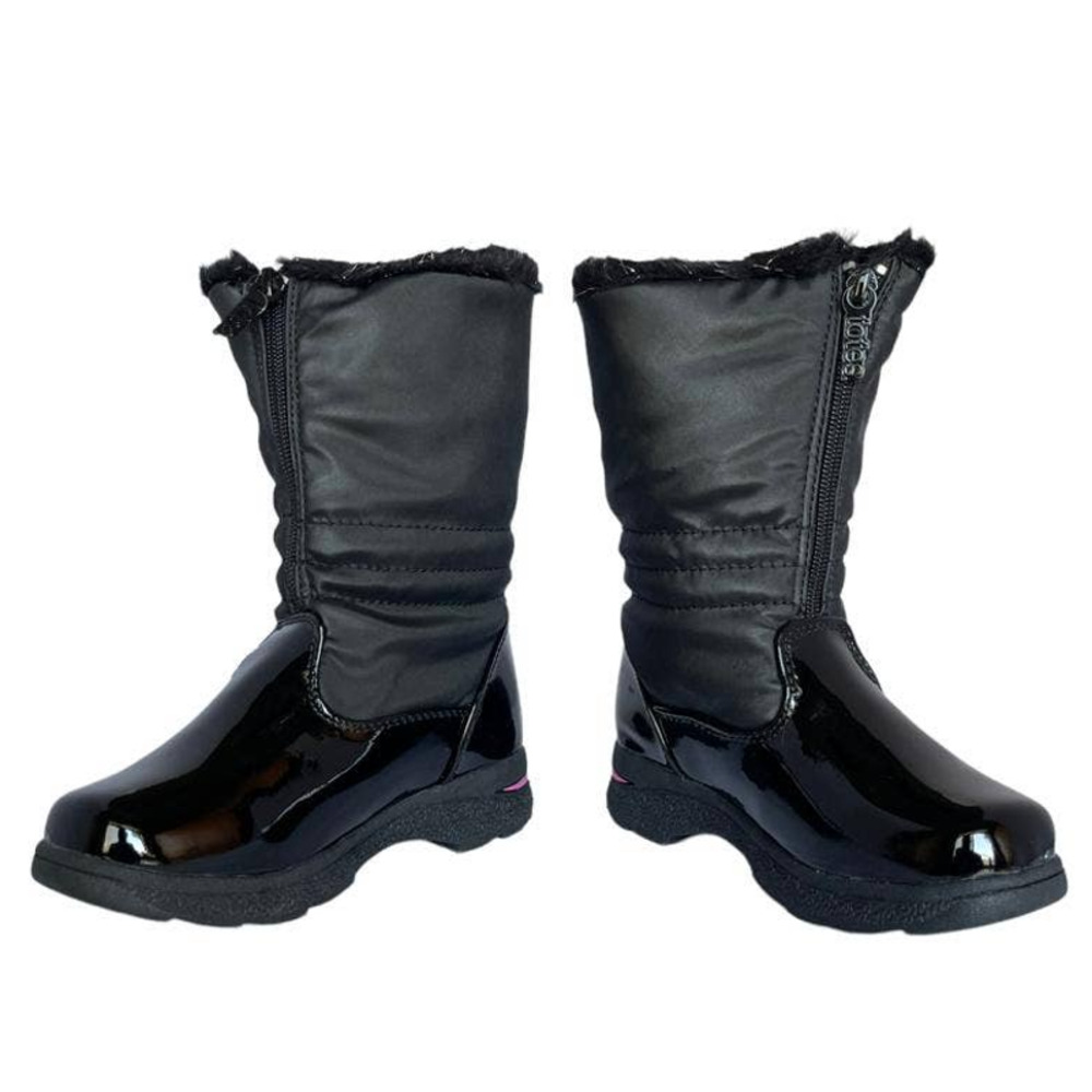 💎✨SALE✨💎 NEW IN BOX Totes Kids VANESSA Black Boots - Picture 3 of 7